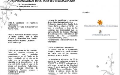 Día Discapacidad Feria de Albacete 14 de septiembre de 2.018