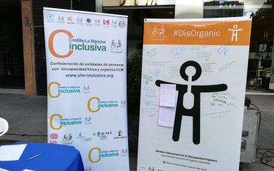 CASTILLA-LA MANCHA INCLUSIVA COCEMFE presenta en las 5 capitales de provincia el Símbolo Internacional de la Discapacidad Orgánica